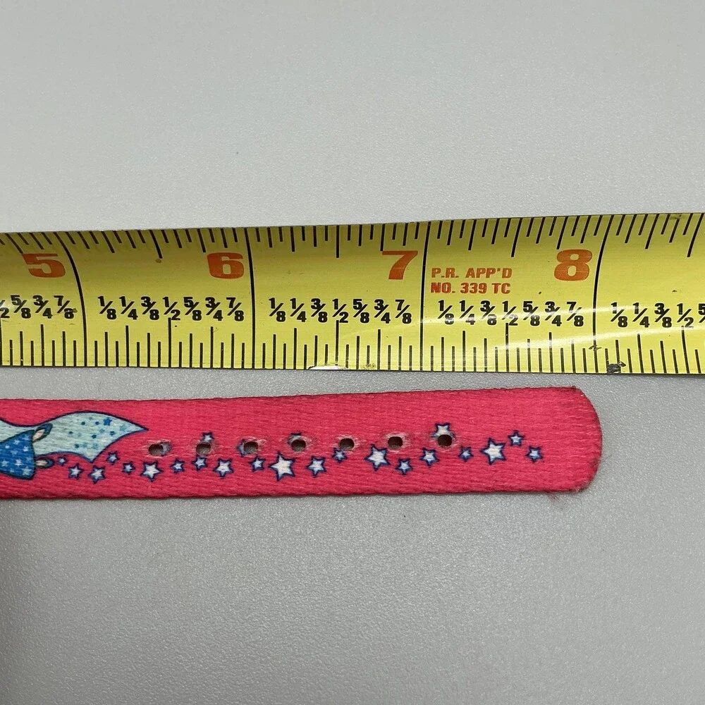Flik Flak Girls Watch 29mm Pink Blue Dial Fairy Fabric Strap Swiss New Battery